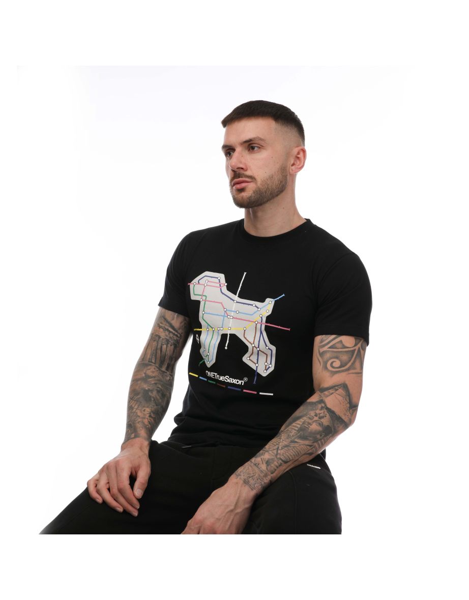 Men's One True Saxon Station T-Shirt in Black - 4