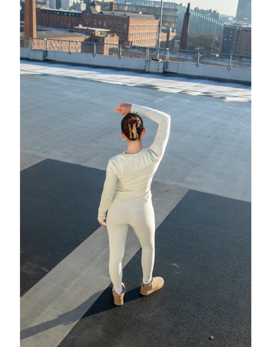 Signature Full Length Invisible Pocket Leggings - Putty - 3