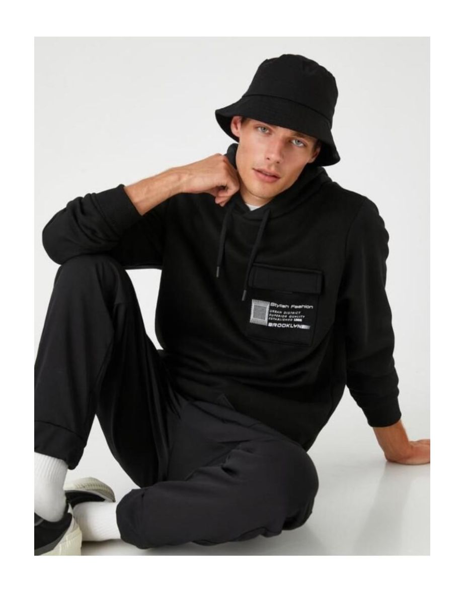 Black - Relaxed fit Hoodie