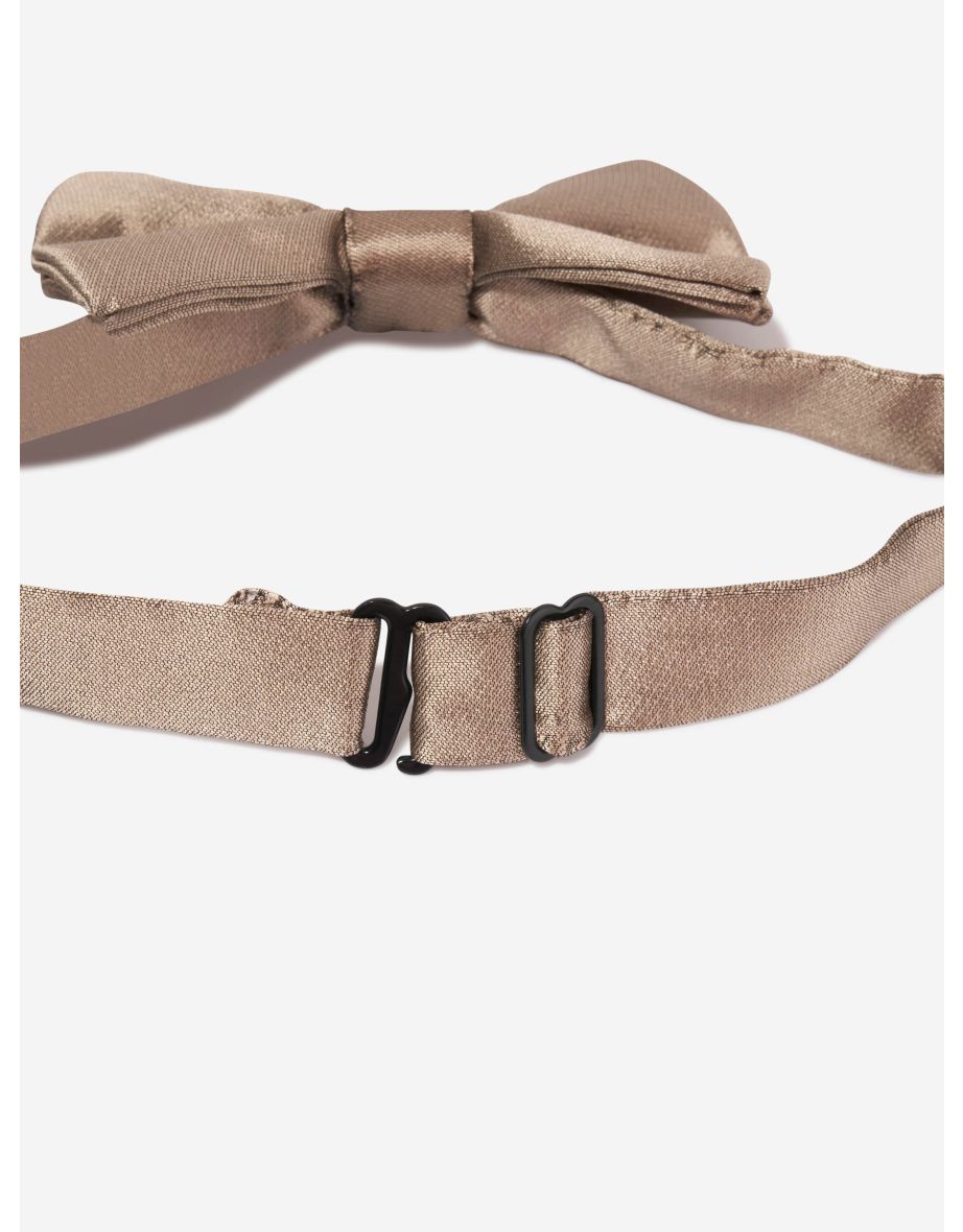 Baby Boys Silk Bow Tie in Gold - 3