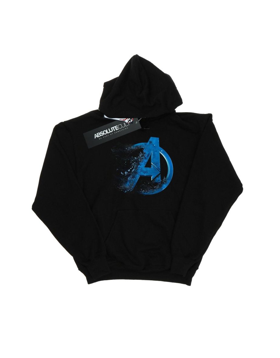 Marvel Boys Avengers Endgame Dusted Logo Hoodie - Black - 1
