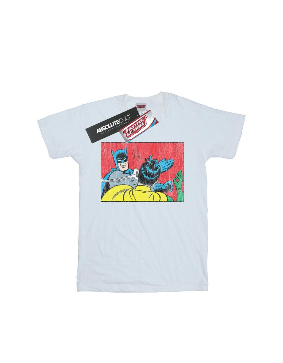 DC Comics Mens Batman Robin Slap T-Shirt - White - 1