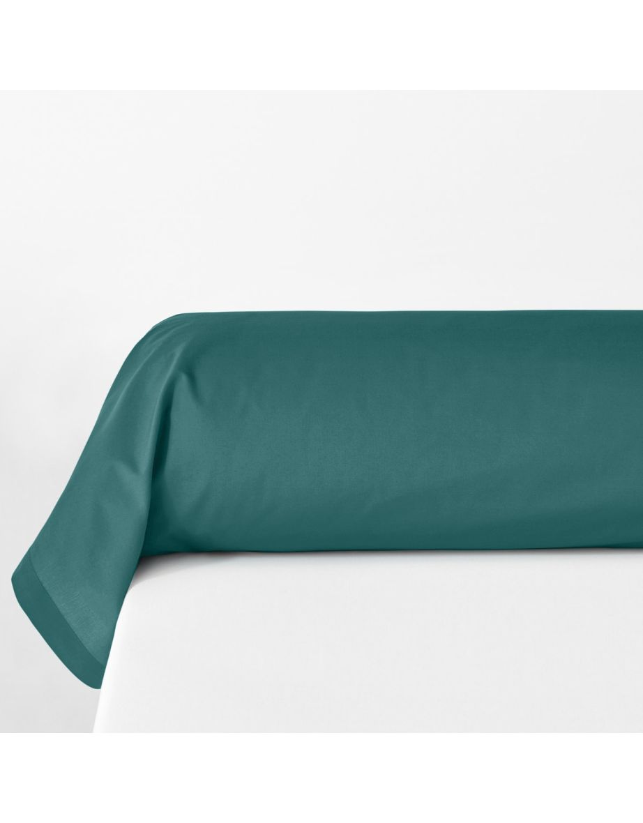 Plain 100% Organic Cotton Percale 200 Thread Count Bolster Pillowcase