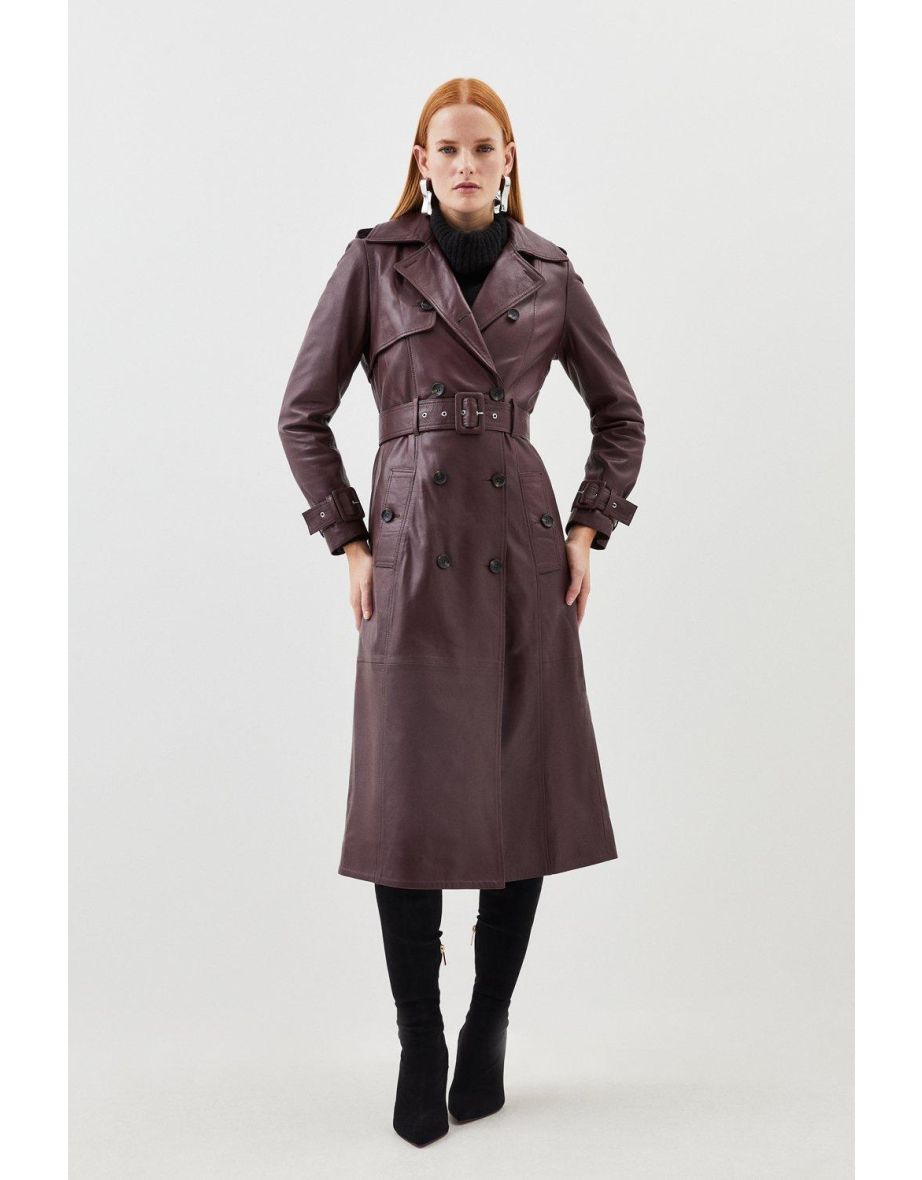 Karen millen sale leather trench