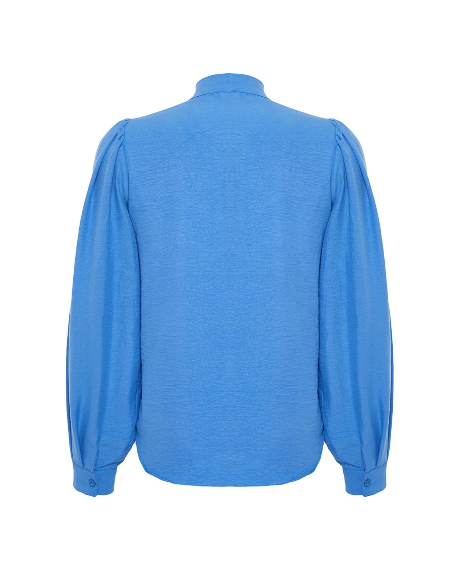 Blue Neckerchief Woven Shirt - 7