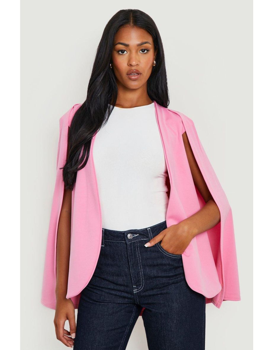 Tall Cape Blazer - hot pink - 3