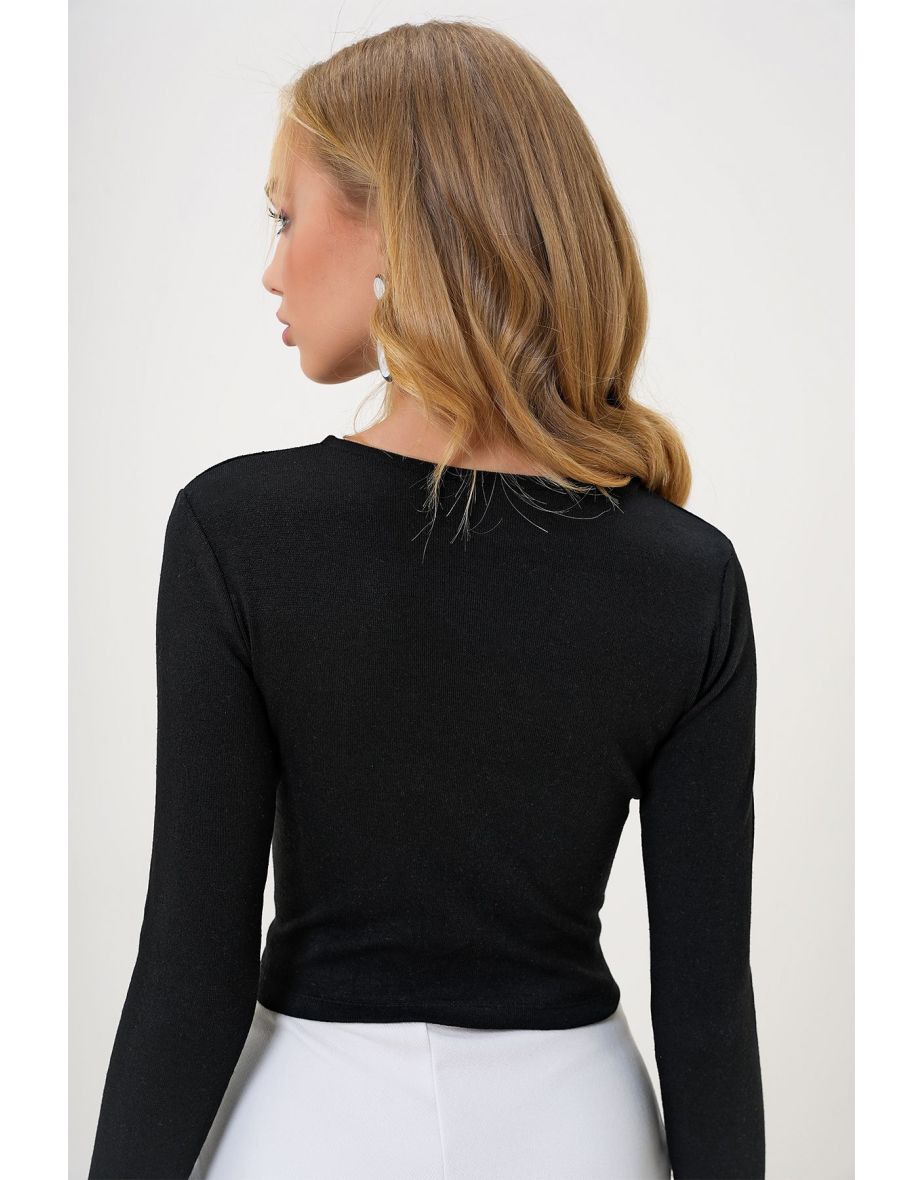 Blouse - Black - Regular fit - 5