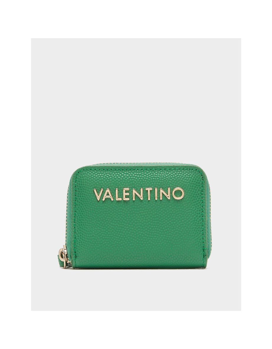 VALENTINO Ladies Purse Leather Wallet Metal Zip Wallet Purse | eBay