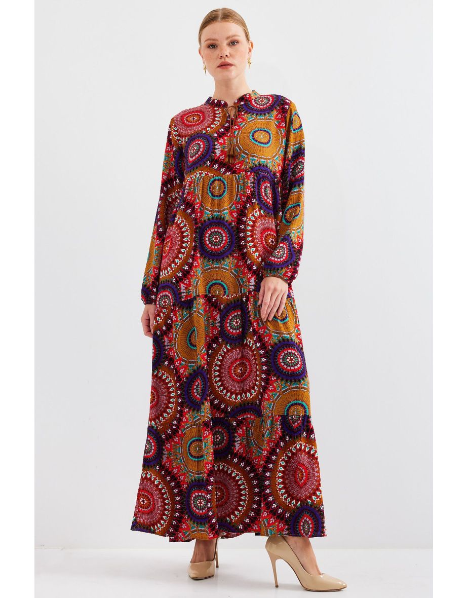 Lace Collar Hijab Dress - 6