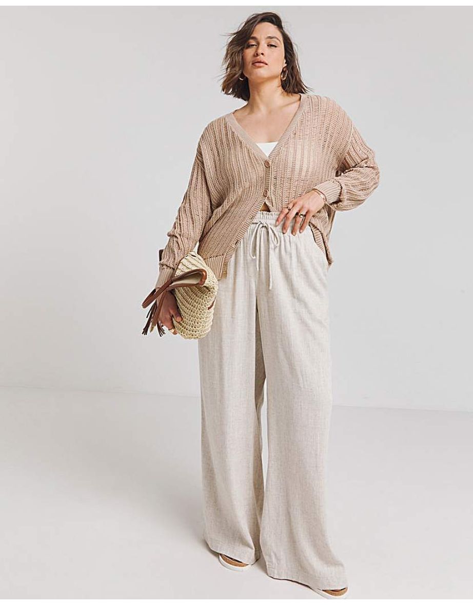 Stone Ladder Stitch Boyfriend Cardigan