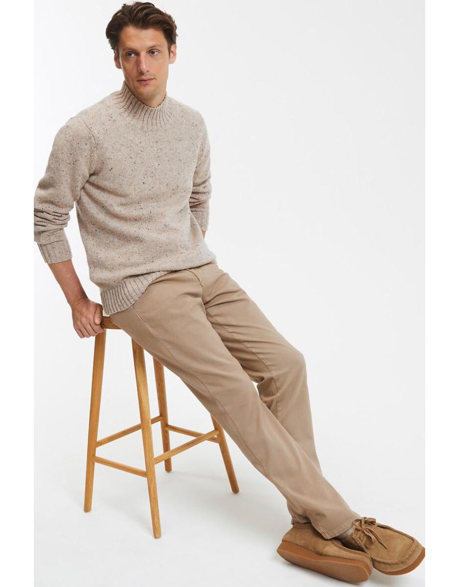 Recycled Chunky Knit Jumper/Sweater with High Neck