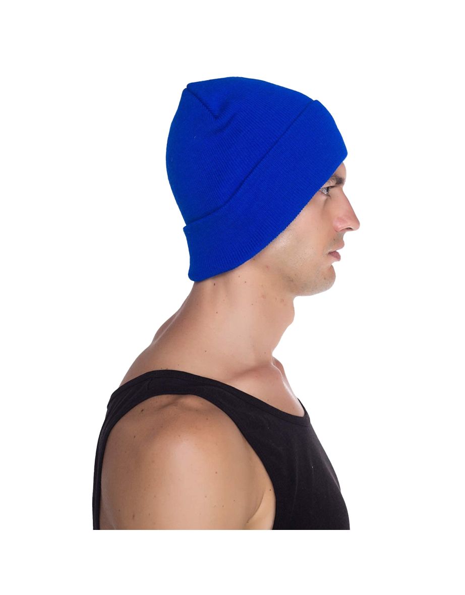 Beechfield Original Organic Cotton Cuffed Beanie - Bright Royal Blue - 2