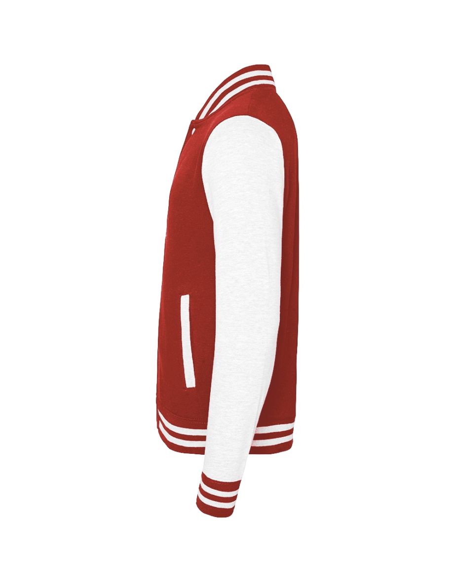 Awdis Unisex Varsity Jacket - Fire Red /White - 1
