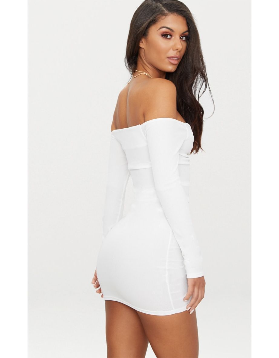 plt white off the shoulder dress