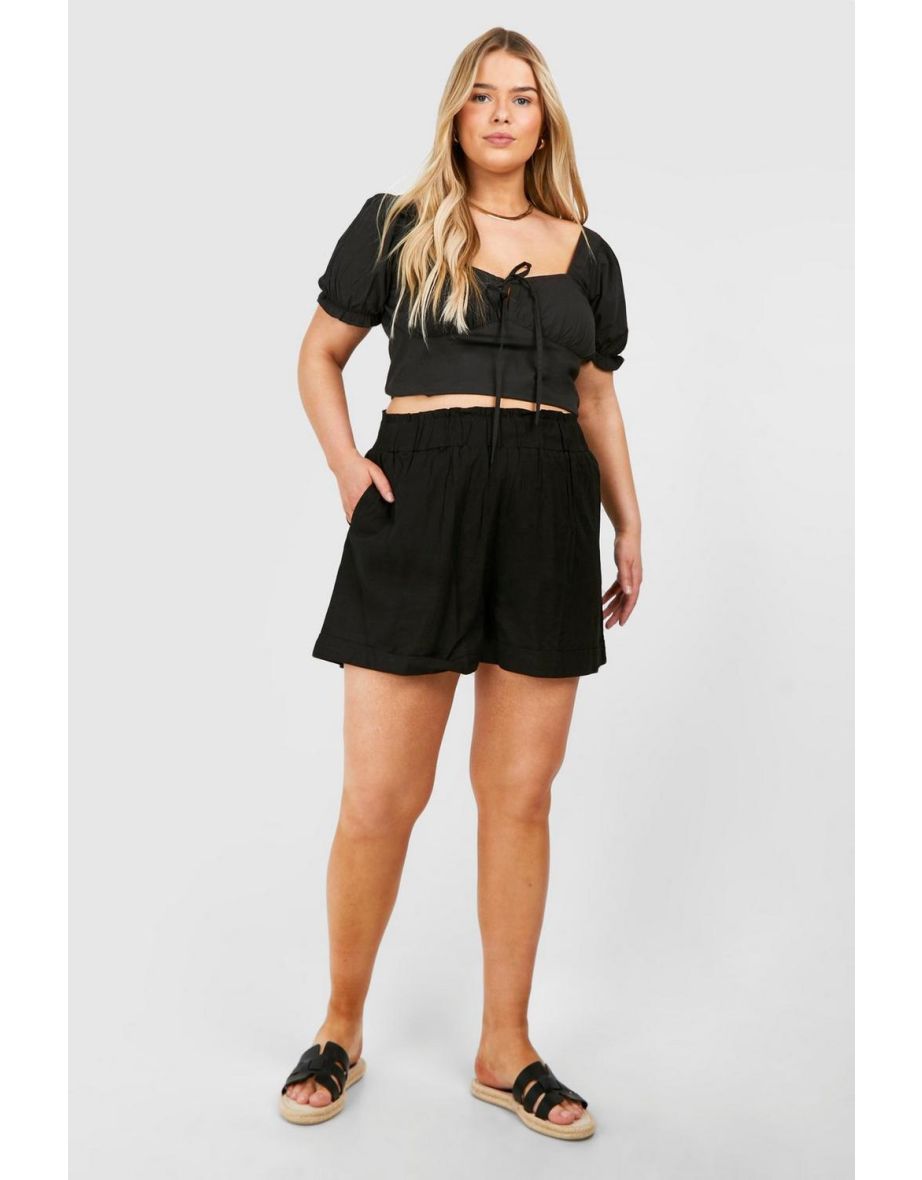 Plus Puff Sleeve Milkmaid Top