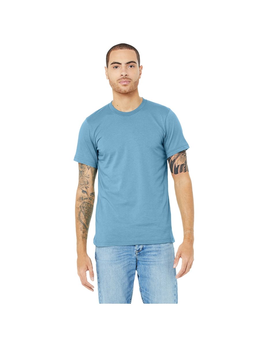 Canvas Unisex Jersey Crew Neck T-Shirt / Mens Short Sleeve T-Shirt - Heather Mint - 2