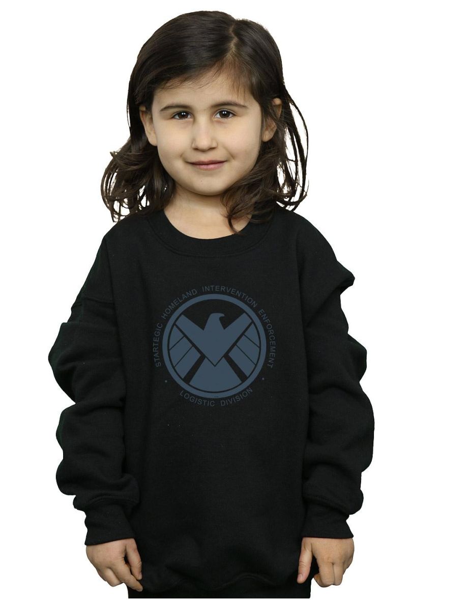 Shop Marvel Girls Agents Of SHIELD Logistics Division Sweatshirt Black Online in Oman VogaCloset