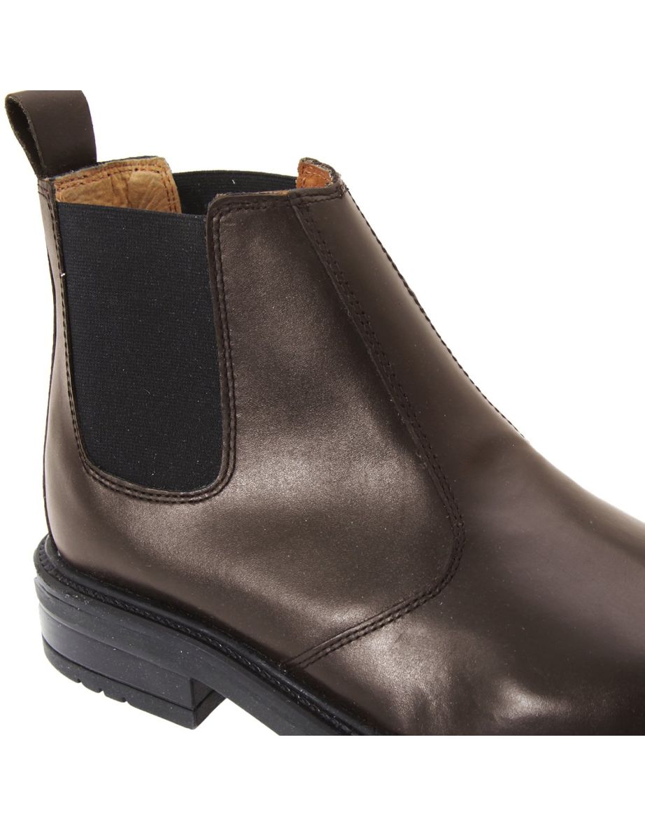 Roamers Mens Leather Quarter Lining Gusset Dealer Boots - Brown - 2