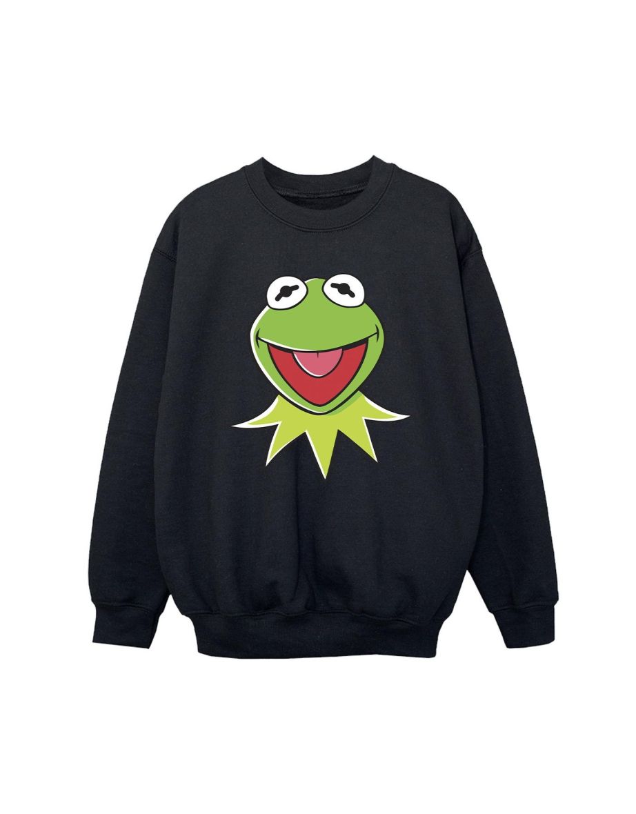 Disney Boys Muppets Kermit Head Sweatshirt - Black - 1