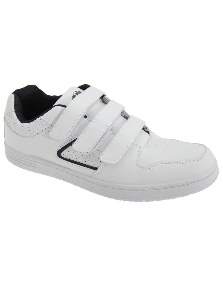 Dek Mens Charing Cross Touch Fastening Trainers - White