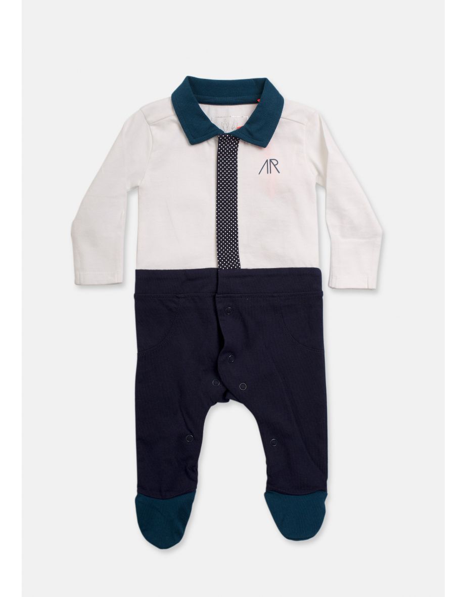 Seb Mr Smart Shirt and Tie Baby Grow