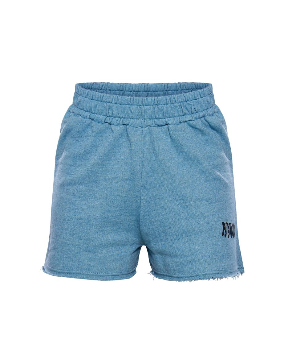 Light Blue Graphic Sweat Shorts - 5