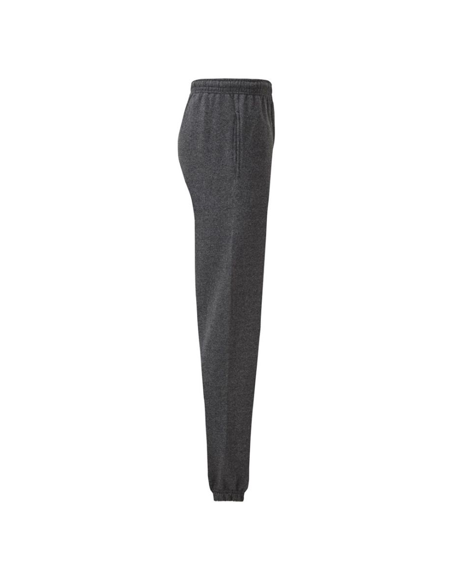 Fruit Of The Loom Mens Elasticated Cuff Jog Pants / Jogging Bottoms - Dark Heather - 2