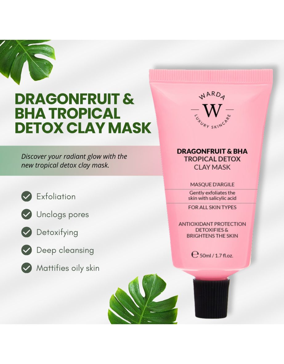 DRAGONFRUIT & BHA TROPICAL DETOX CLAY MASK 50ml