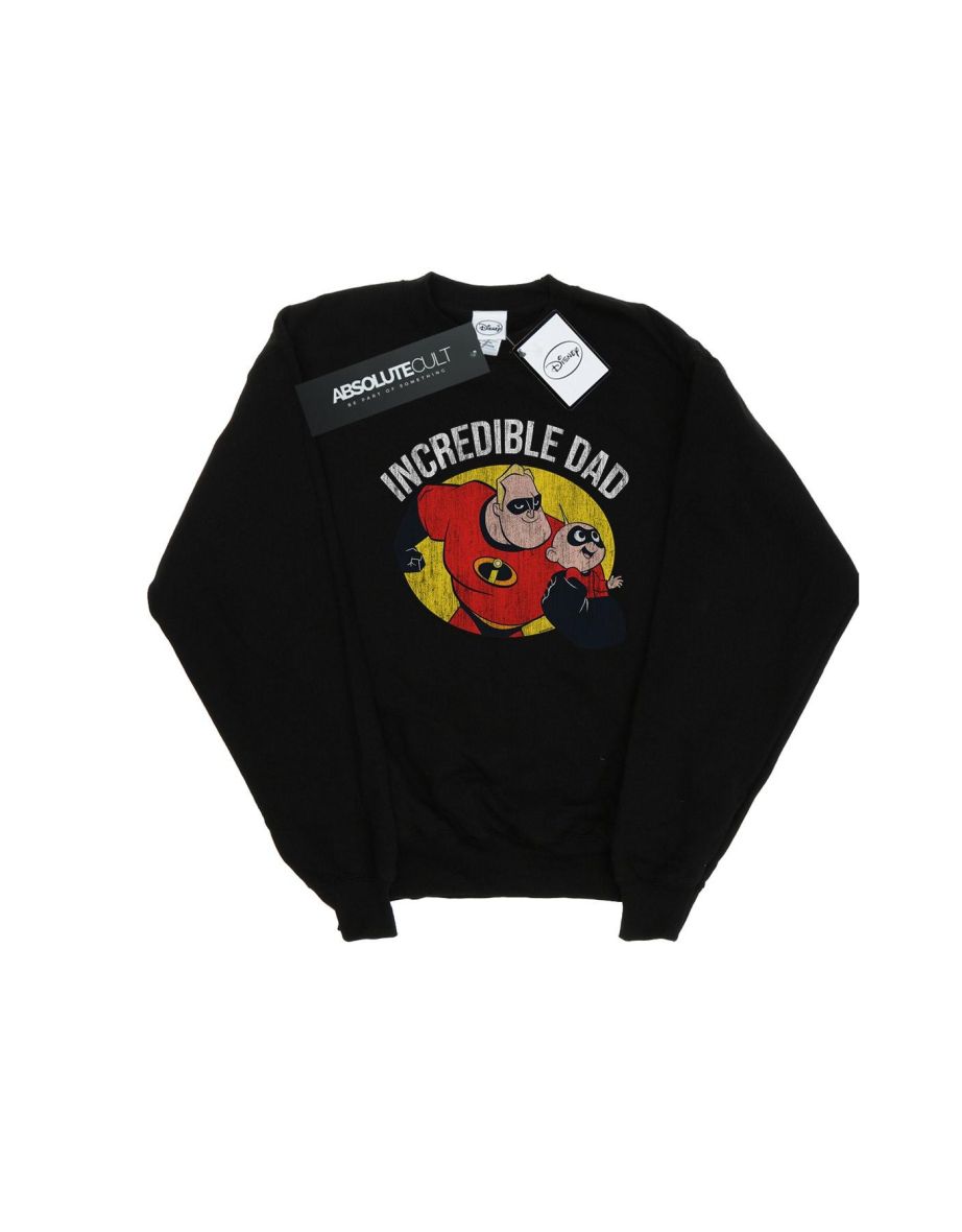 Disney Mens The Incredibles Bob Parr Incredible Dad Sweatshirt - Black - 1