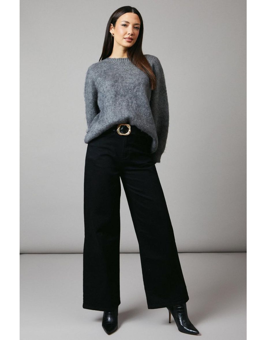Low Tie Back Slouchy Jumper