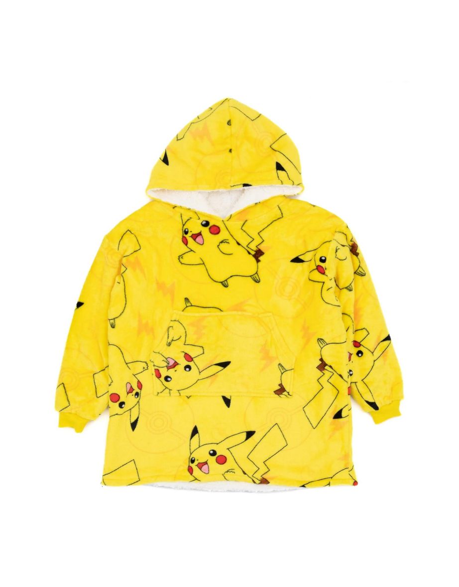 Pokemon Childrens/Kids Pikachu Oversized Hoodie Blanket - Yellow