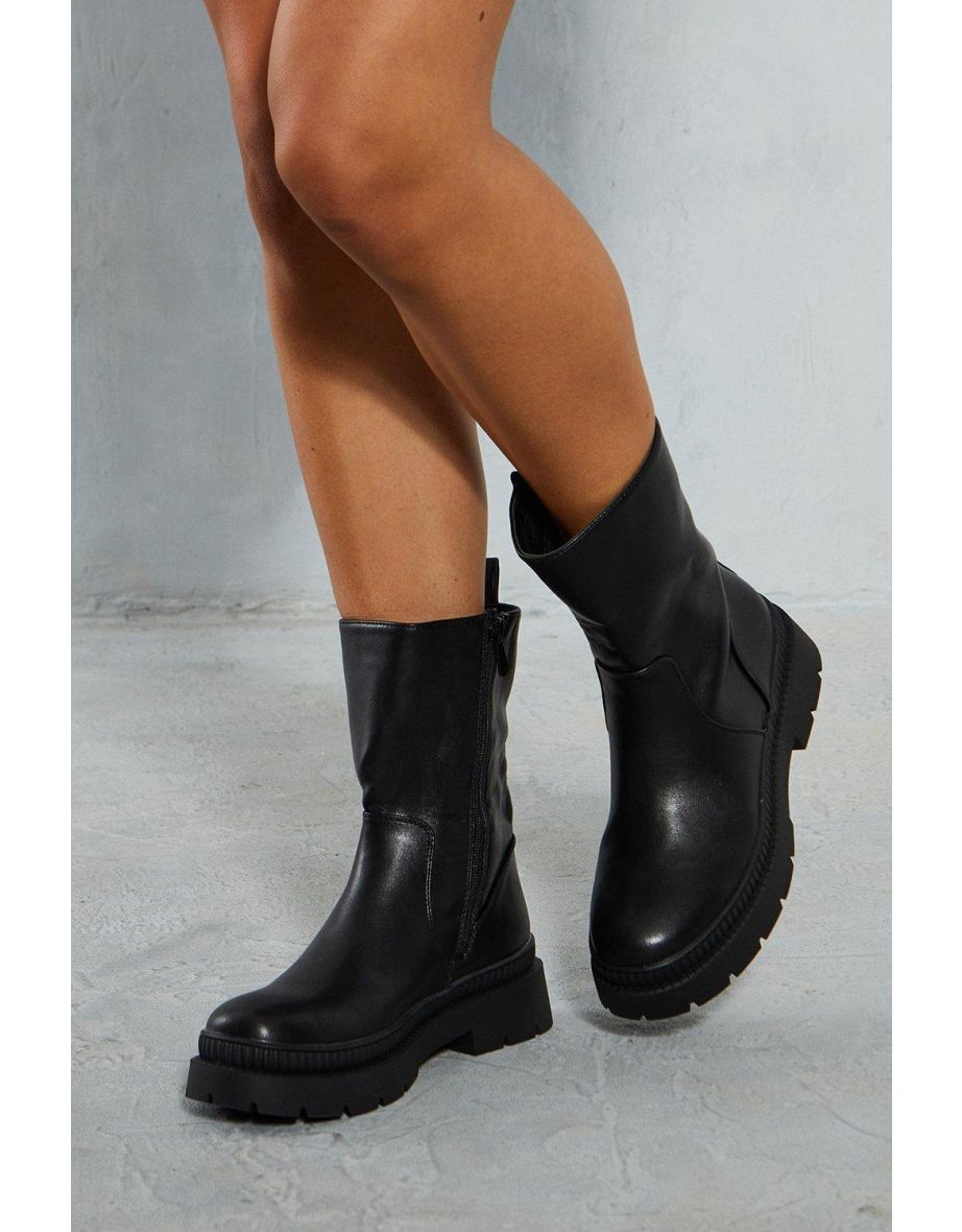 Wet look ankle on sale boots