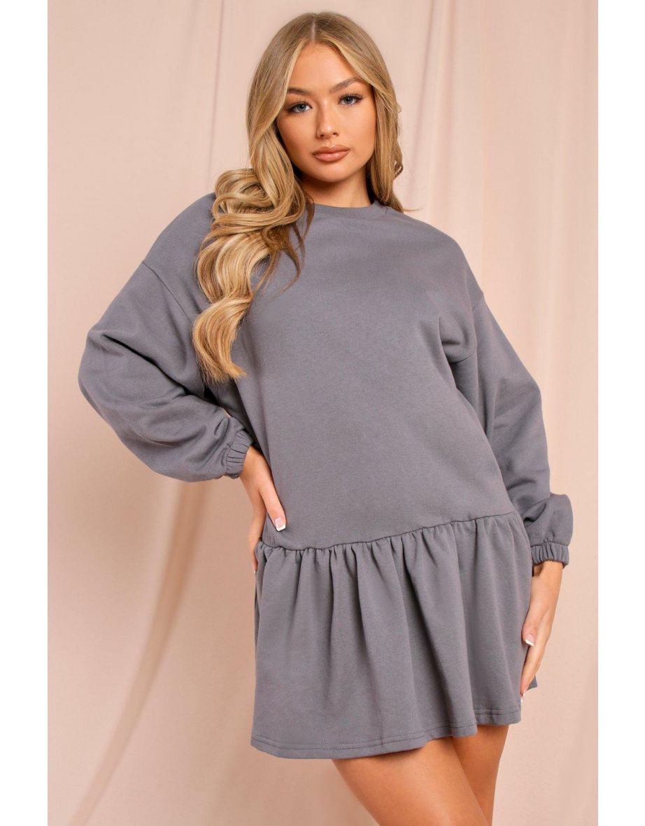 Ruffle Smock Sweatshirt Dress - 2