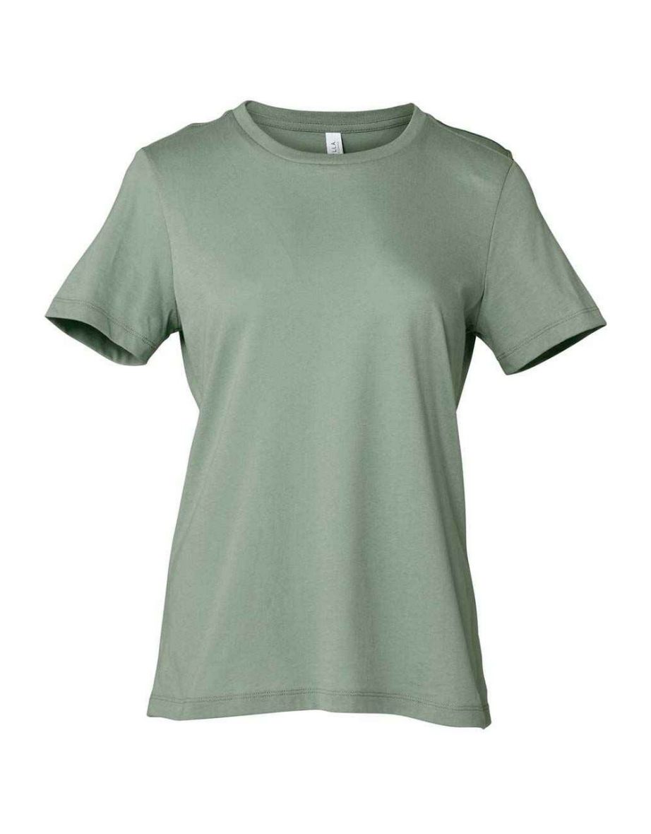 Bella + Canvas Womens/Ladies Relaxed Jersey T-Shirt - Sage Green