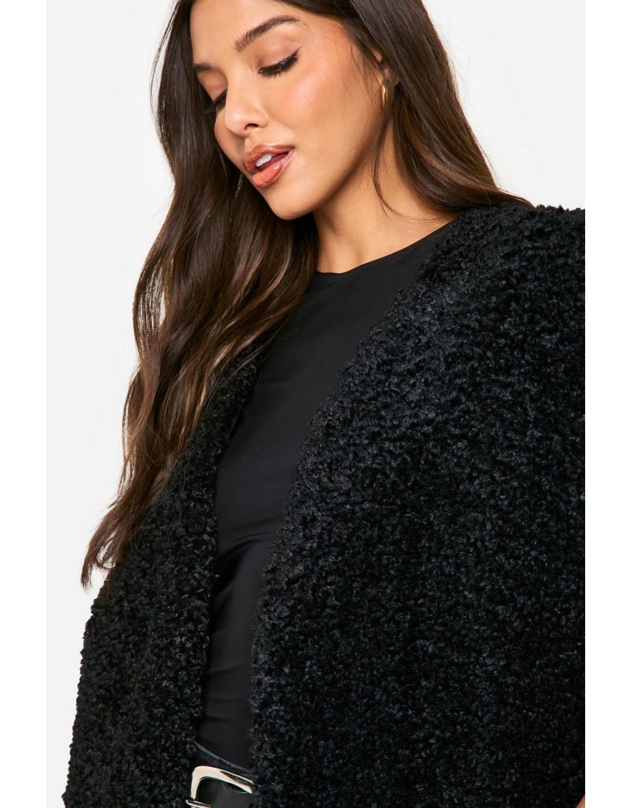 Teddy Faux Fur Gilet - black - 3