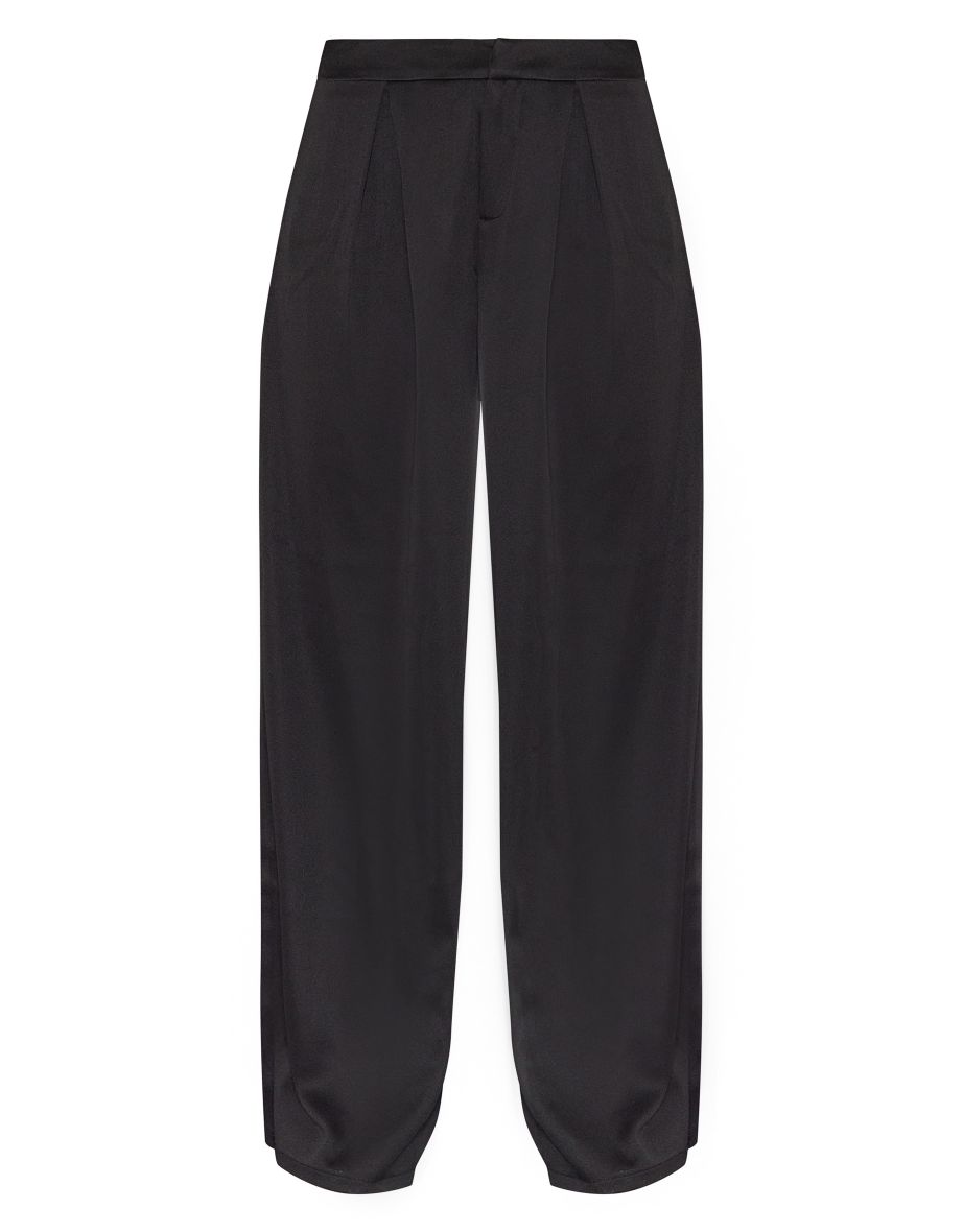 Black Split Extreme Wide Leg High Waisted Trousers - 4