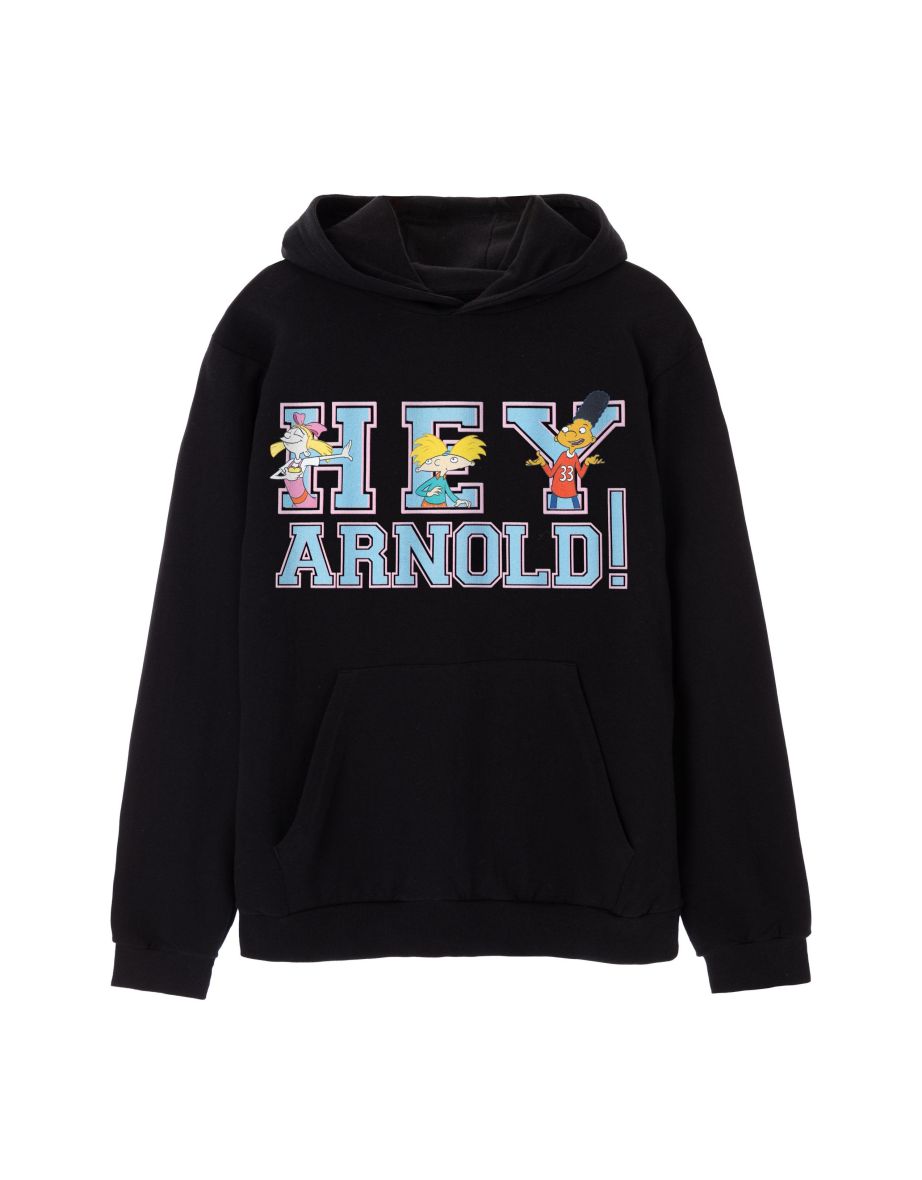 Hey Arnold! Mens Collegiate Hoodie - Black