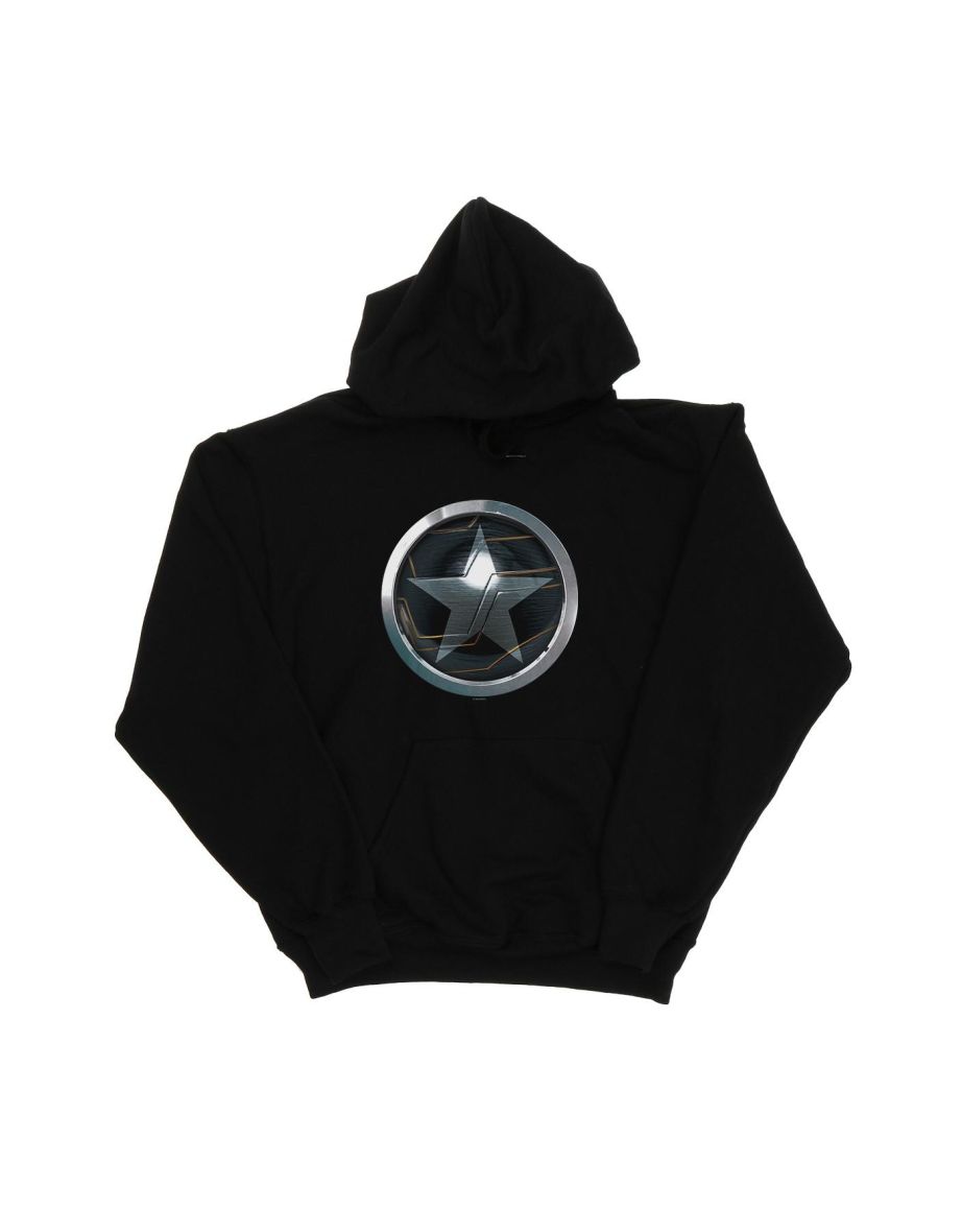 Marvel Boys The Falcon And The Winter Soldier Chest Star Hoodie - Black