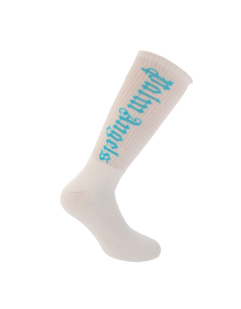 Men's Palm Angels Classic Logo Socks in White