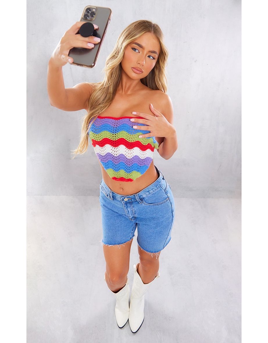 Oasis rainbow hotsell stripe tube dress