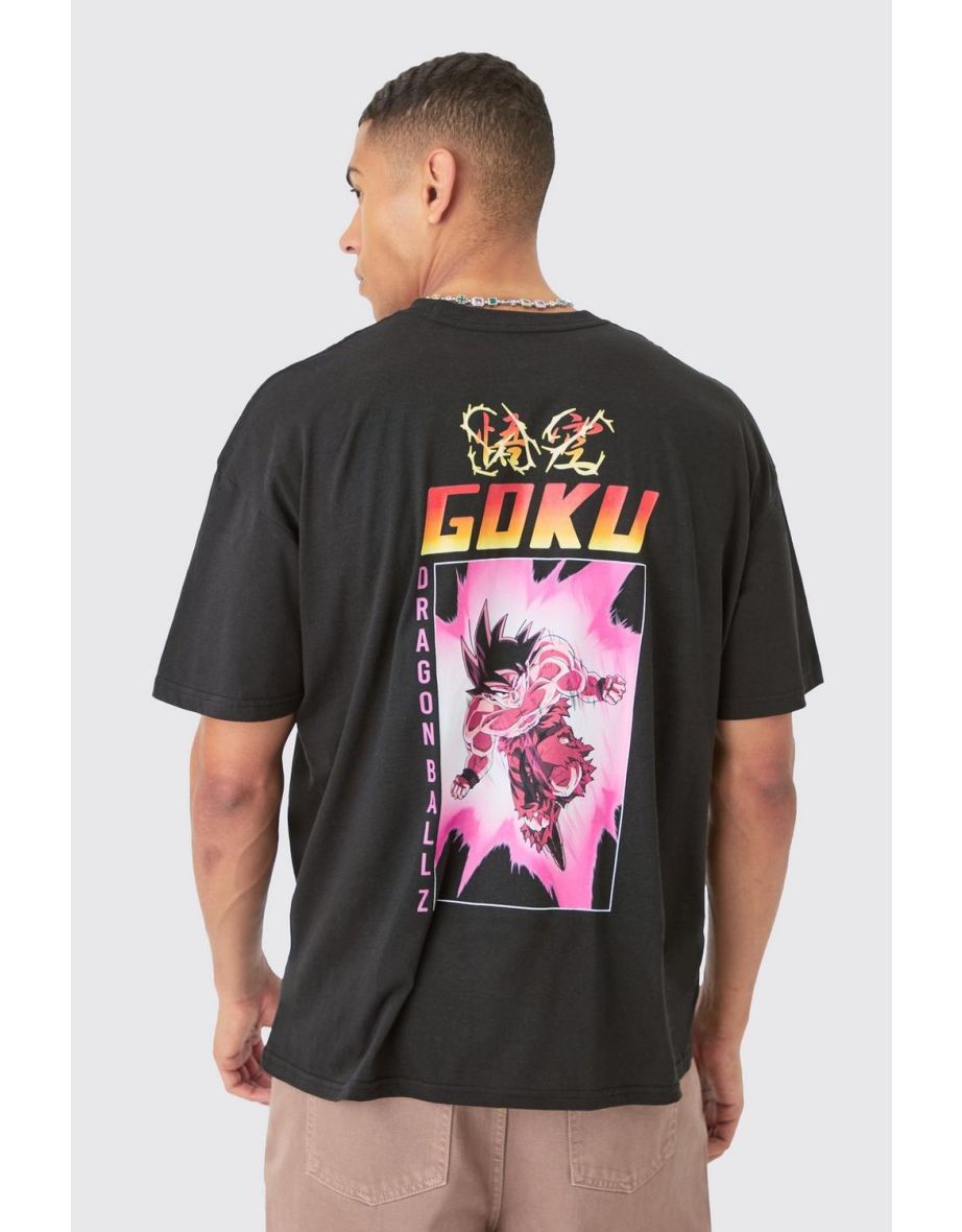 Loose Dragon Ball Z Anime License T-shirt - black