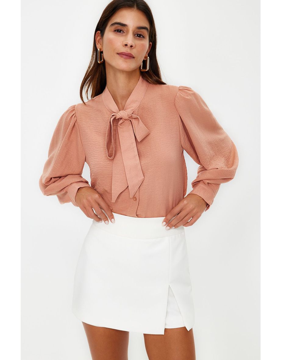 Rose Scarf Woven Shirt