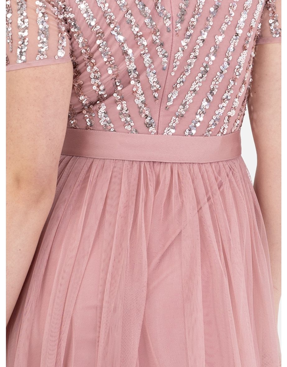 Maya Dusty Pink Satin Sash Belt