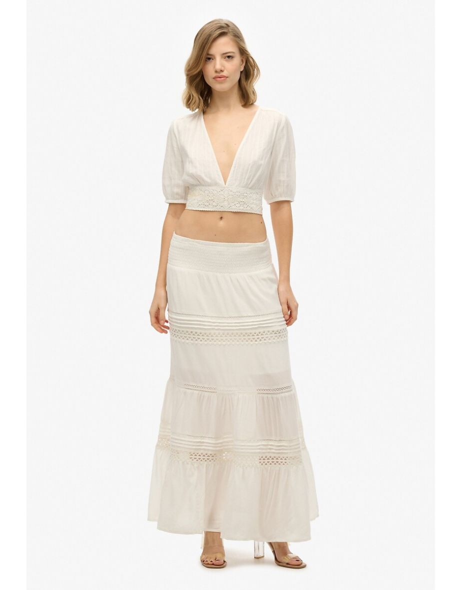 Ibiza Maxi Skirt in Lace Blend