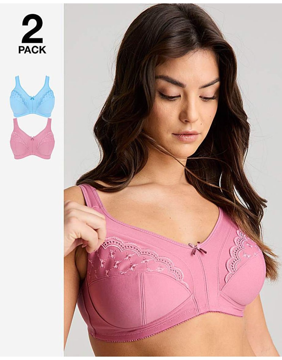 2 Pack Sally Minimiser Non Wired Bras