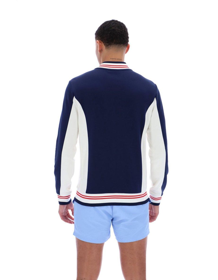 Settanta Baseball Track Jacket Fila Navy Gardenia Fila Red - 3