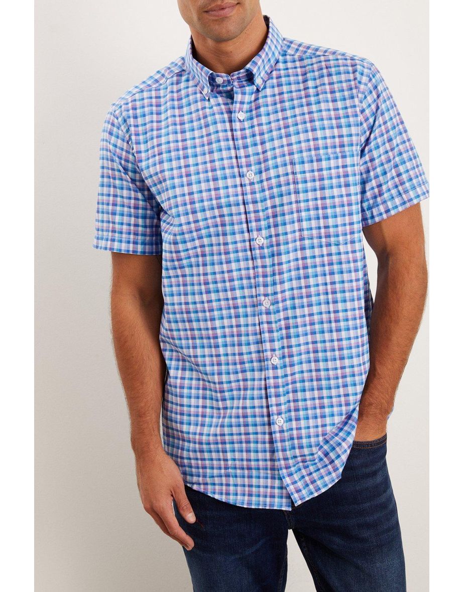 Shepherds Check Shirt - blue