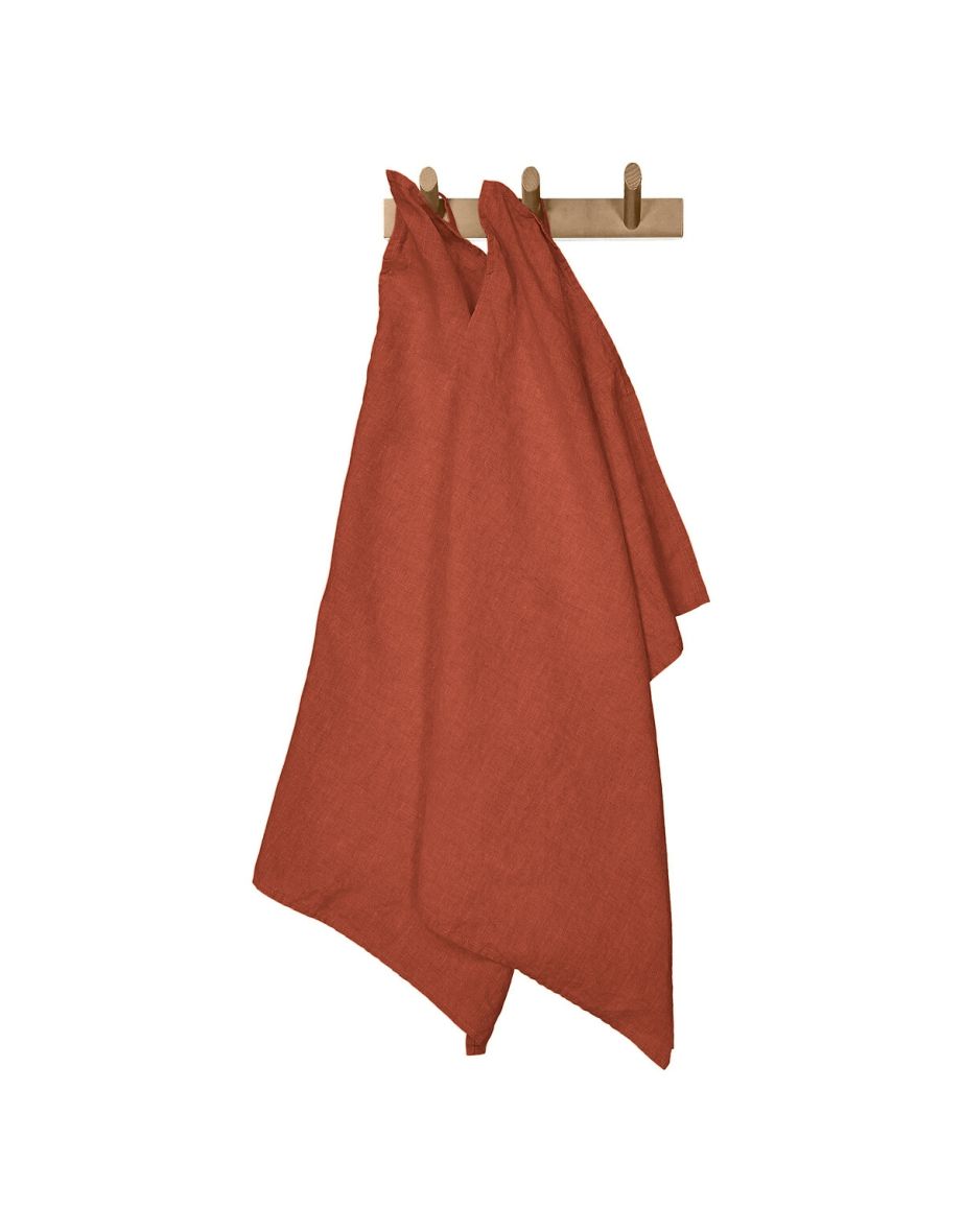 Set of 2 Victorine Washed Linen Tea Towels - 1