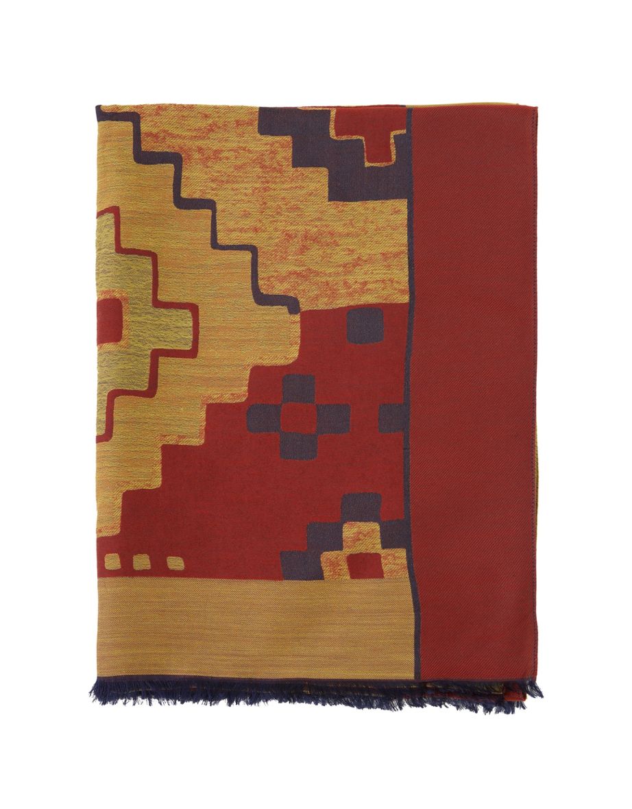 Geometric Patterned Long Shawl