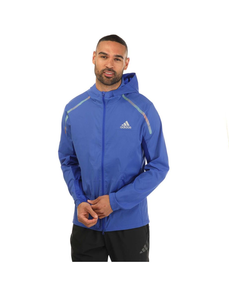 Shop Men s adidas Marathon Jacket in Blue Online in Bahrain VogaCloset